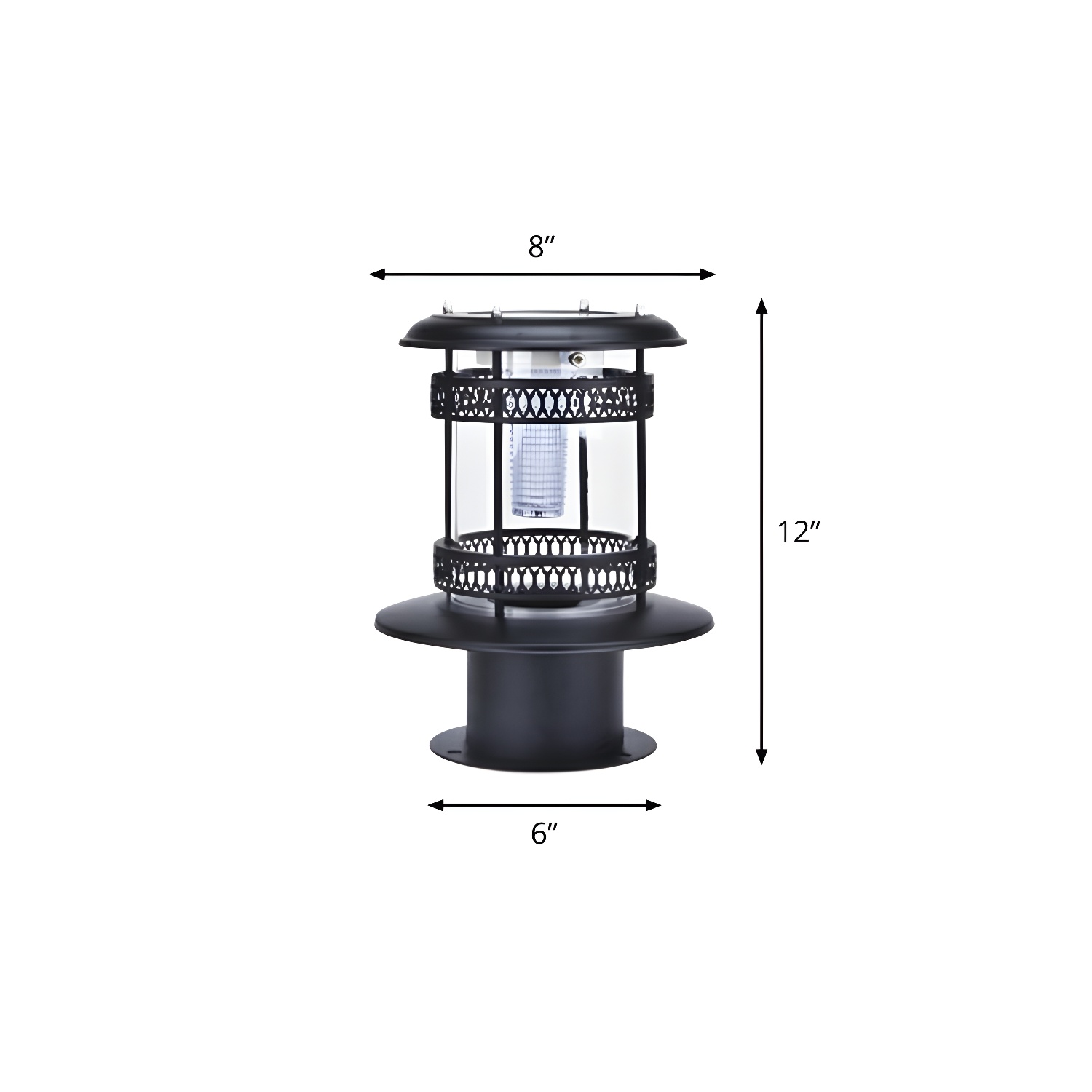 Cylinder Patio Solar Metal Landscape Lighting | homeyfad