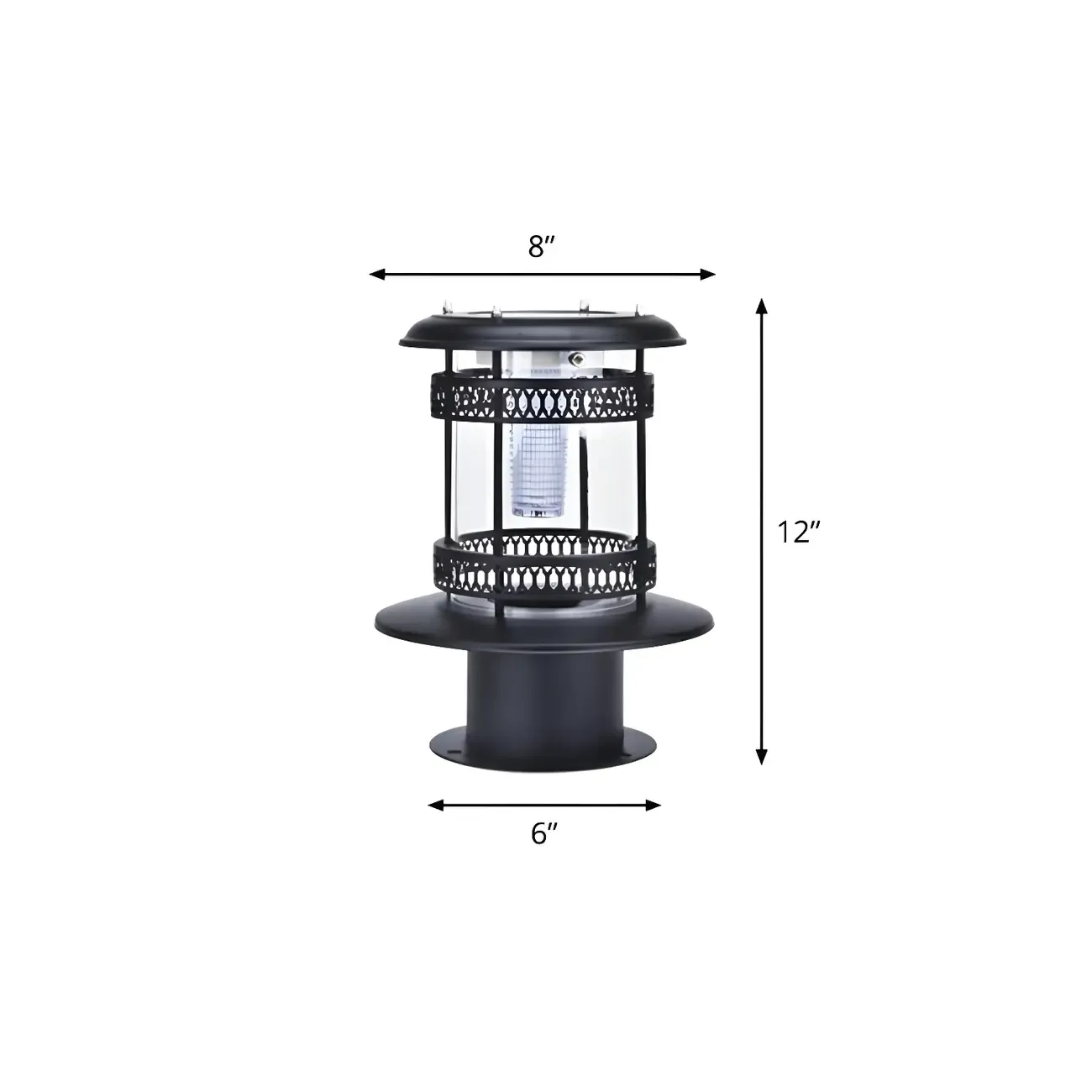 Cylinder Patio Solar Metal Landscape Lighting Image - 6