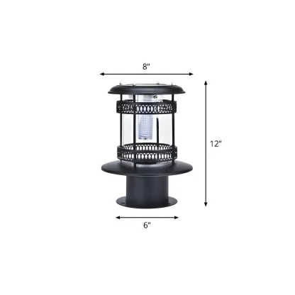 Cylinder Patio Solar Metal Landscape Lighting Image - 6