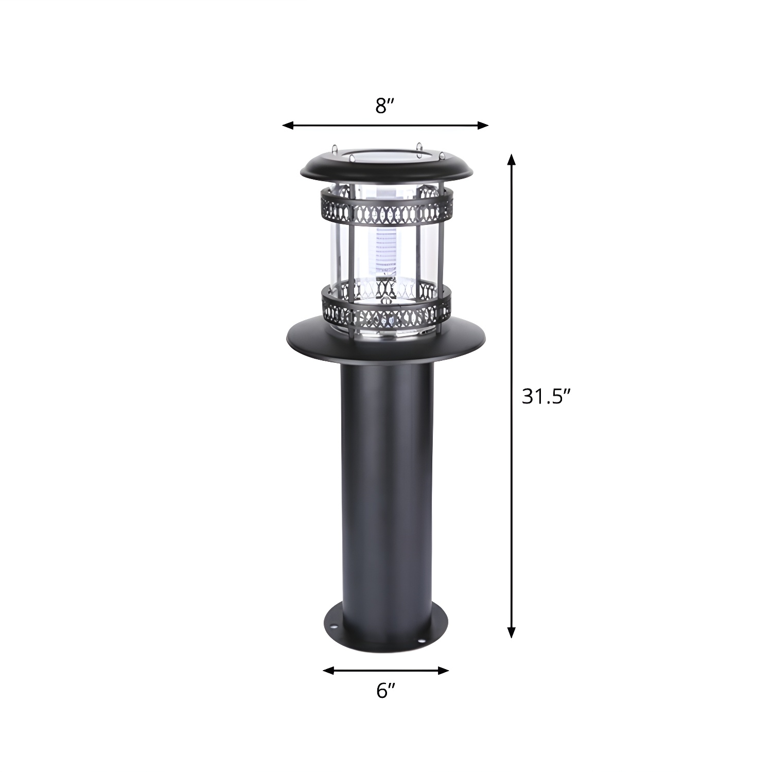 Cylinder Patio Solar Metal Landscape Lighting | homeyfad