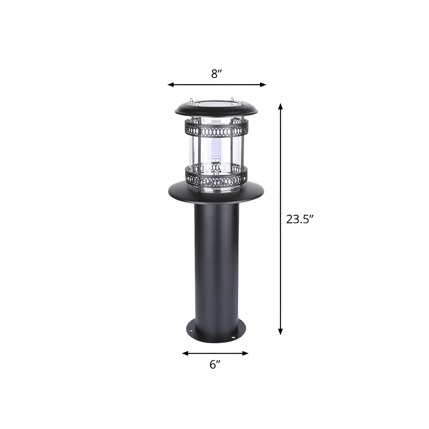 Cylinder Patio Solar Metal Landscape Lighting | homeyfad