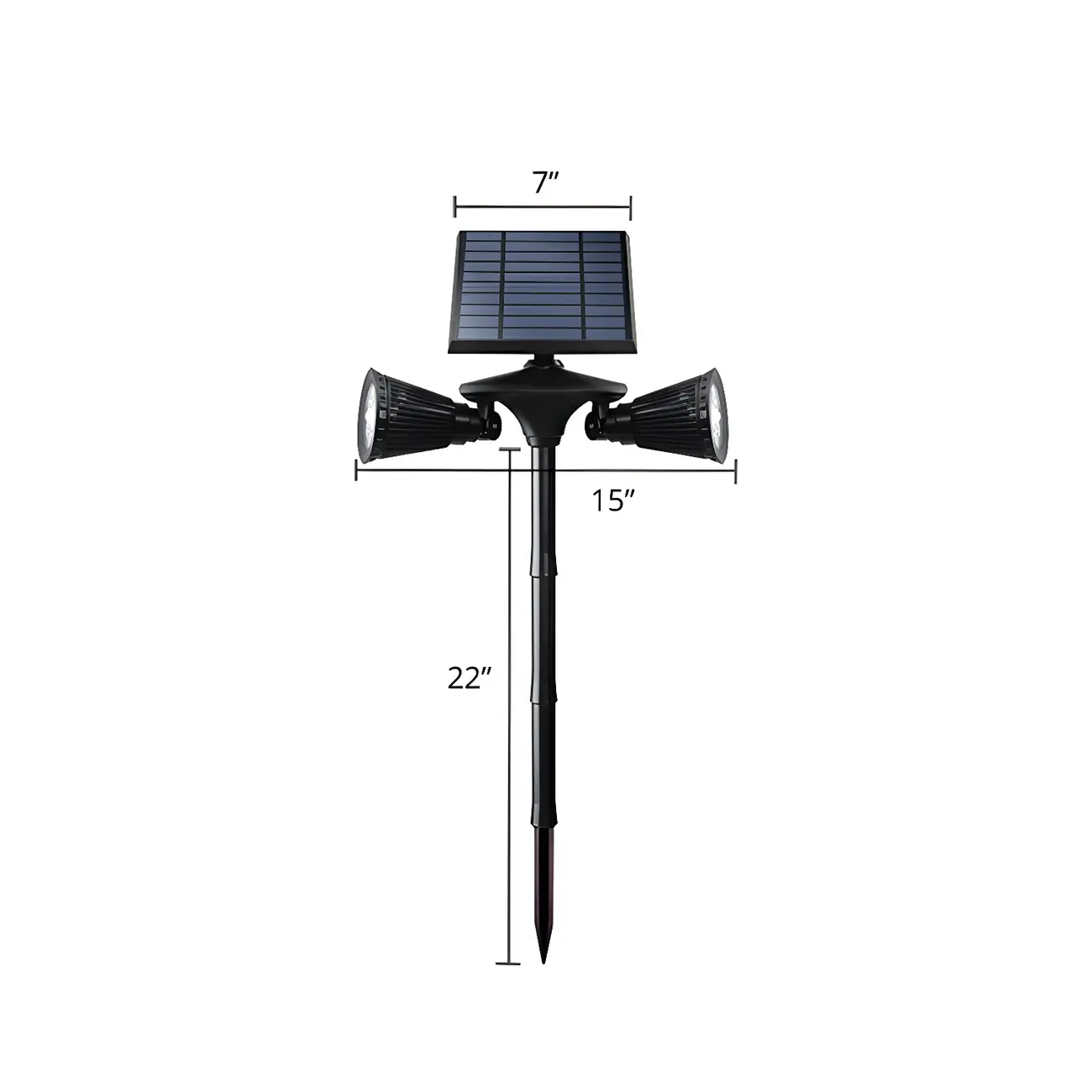Modern Solar 2-Light Adjustable Landscape Lighting Image - 4 | homeyfad