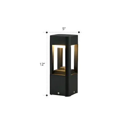 Modern Cuboid Metal LED Landscape Lighting Image - 5