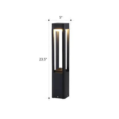 Modern Cuboid Metal LED Landscape Lighting Image - 6