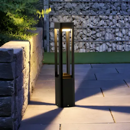 Modern Cuboid Metal LED Landscape Lighting Image - 3