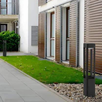 Modern Cuboid Metal LED Landscape Lighting Image - 4