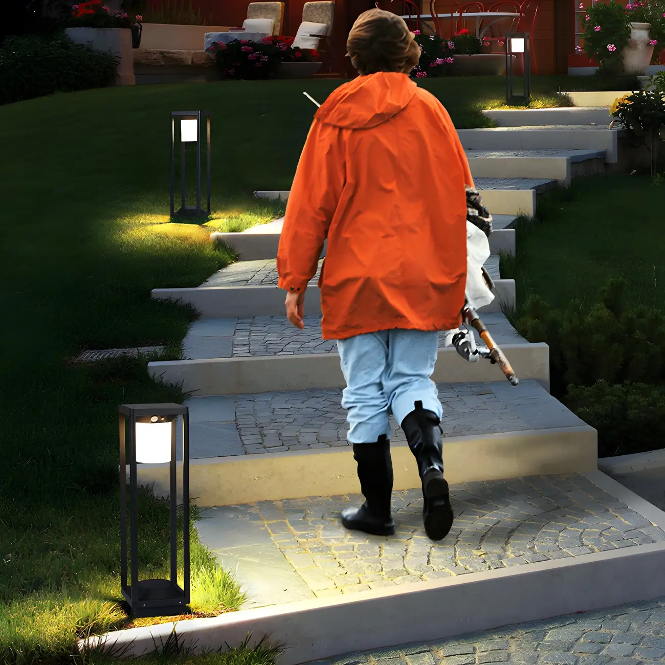 Contemporary Metal Black Open Landscape Lighting Image - 3 | homeyfad