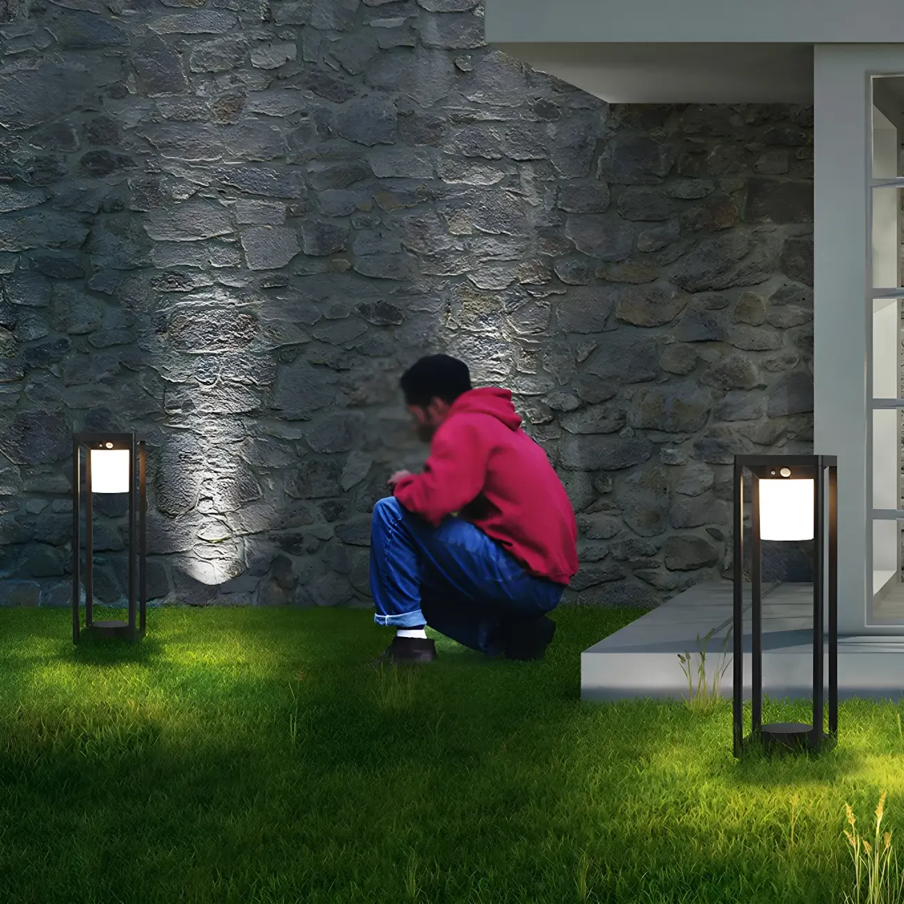 Contemporary Metal Black Open Landscape Lighting Image - 5