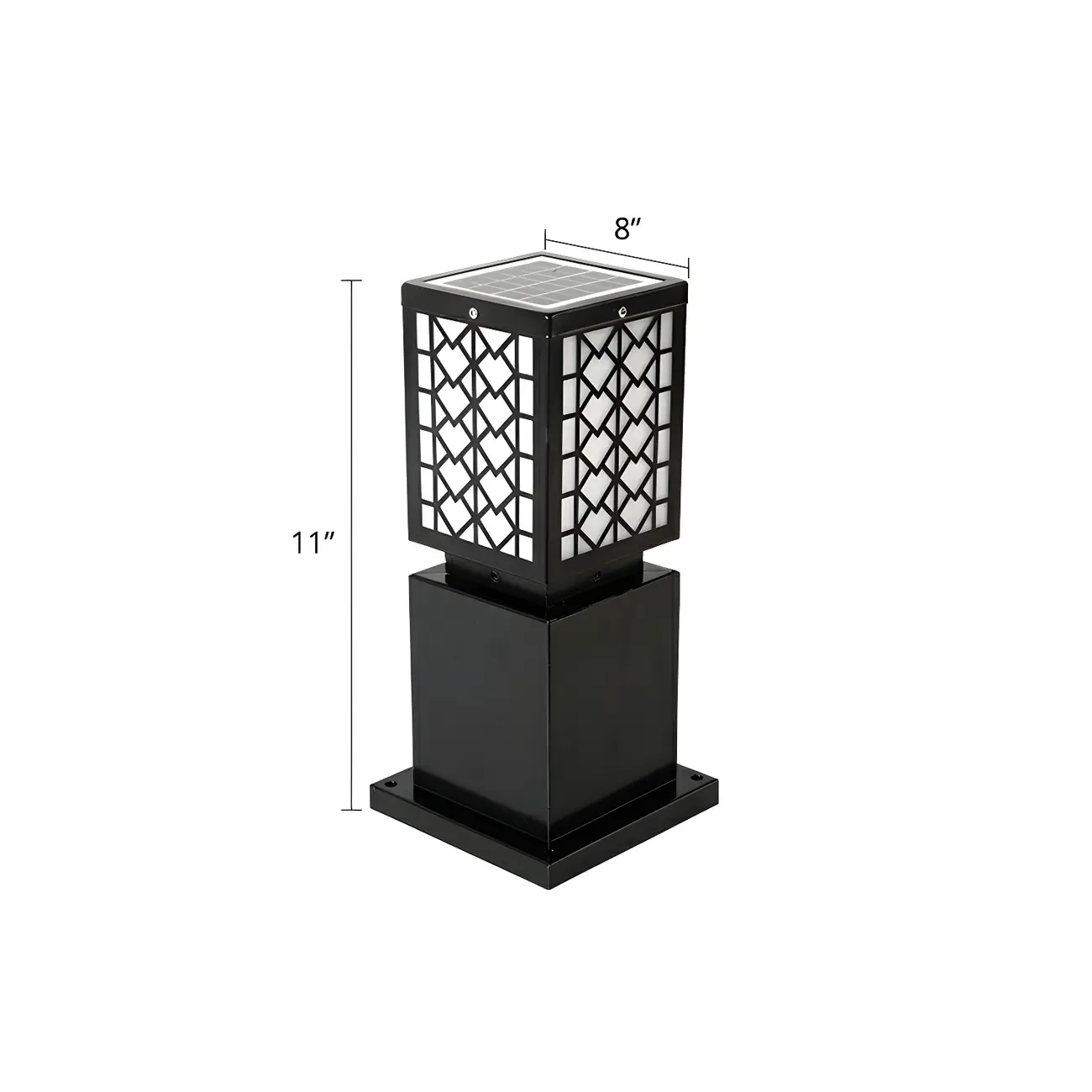 Modern Black Metal Square Solar Landscape Lighting Image - 5 | homeyfad
