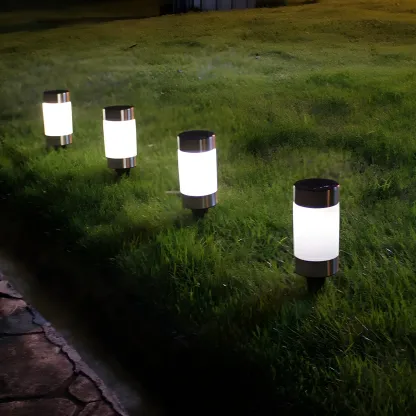 Stainless Steel Cylinder LED Stake Waterproof Landscape Lighting Image - 2