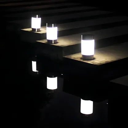 Stainless Steel Cylinder LED Stake Waterproof Landscape Lighting Image - 3