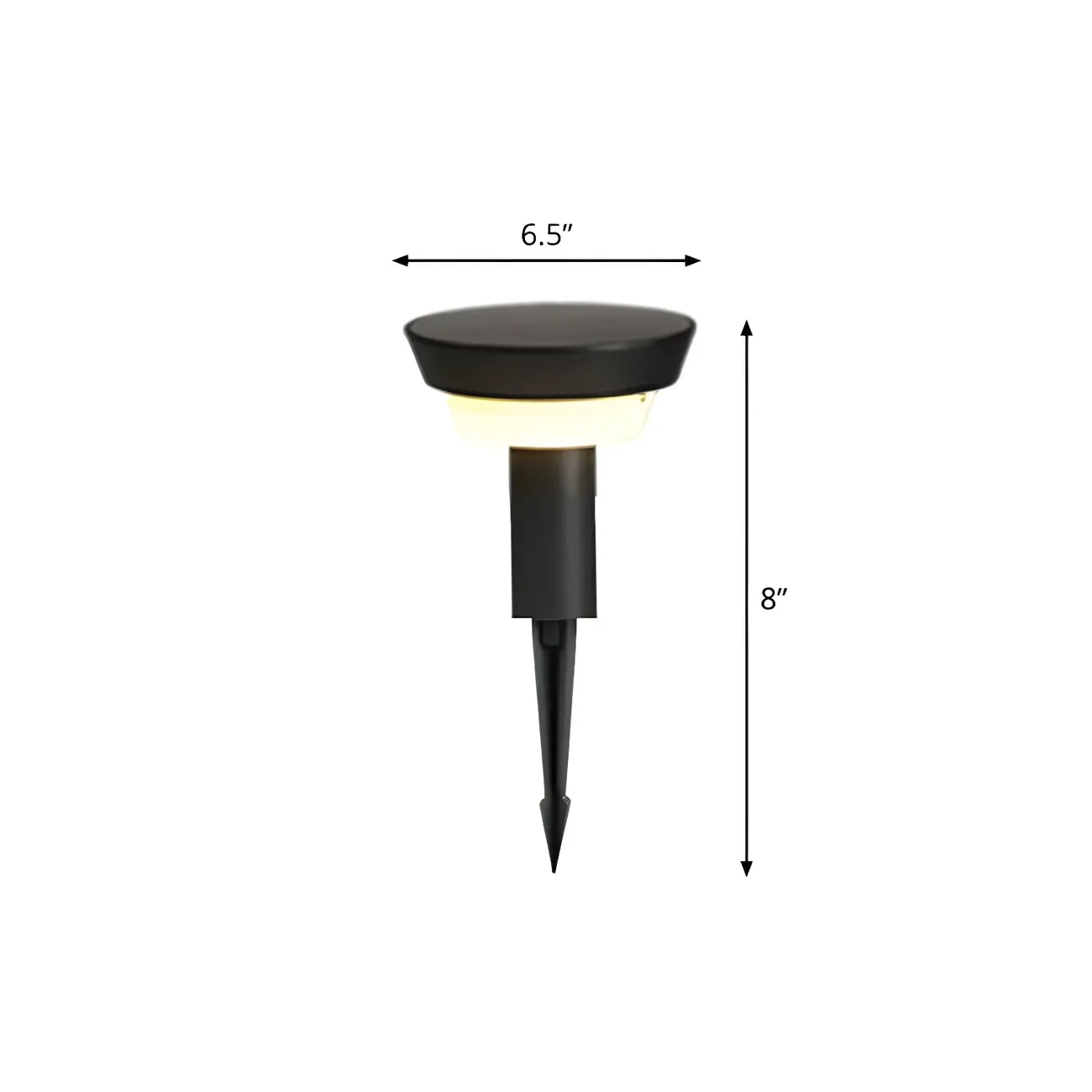 Modern Round Stake Solar Metal Landscape Lighting Image - 5 | homeyfad