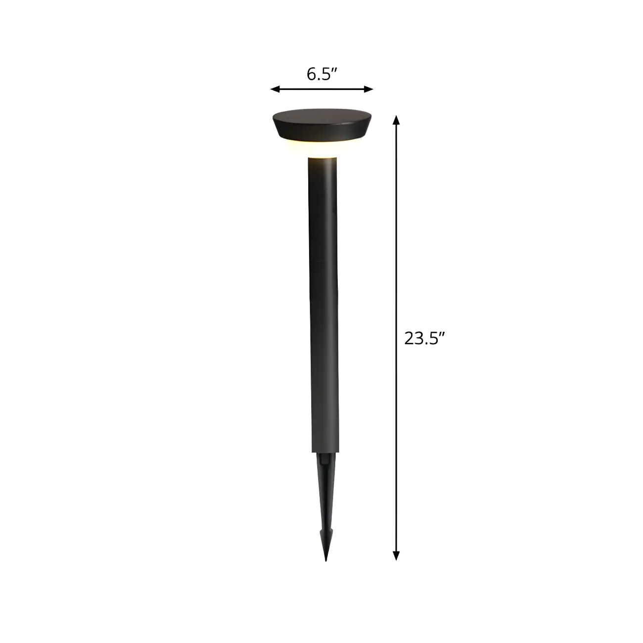 Modern Round Stake Solar Metal Landscape Lighting Image - 7 | homeyfad
