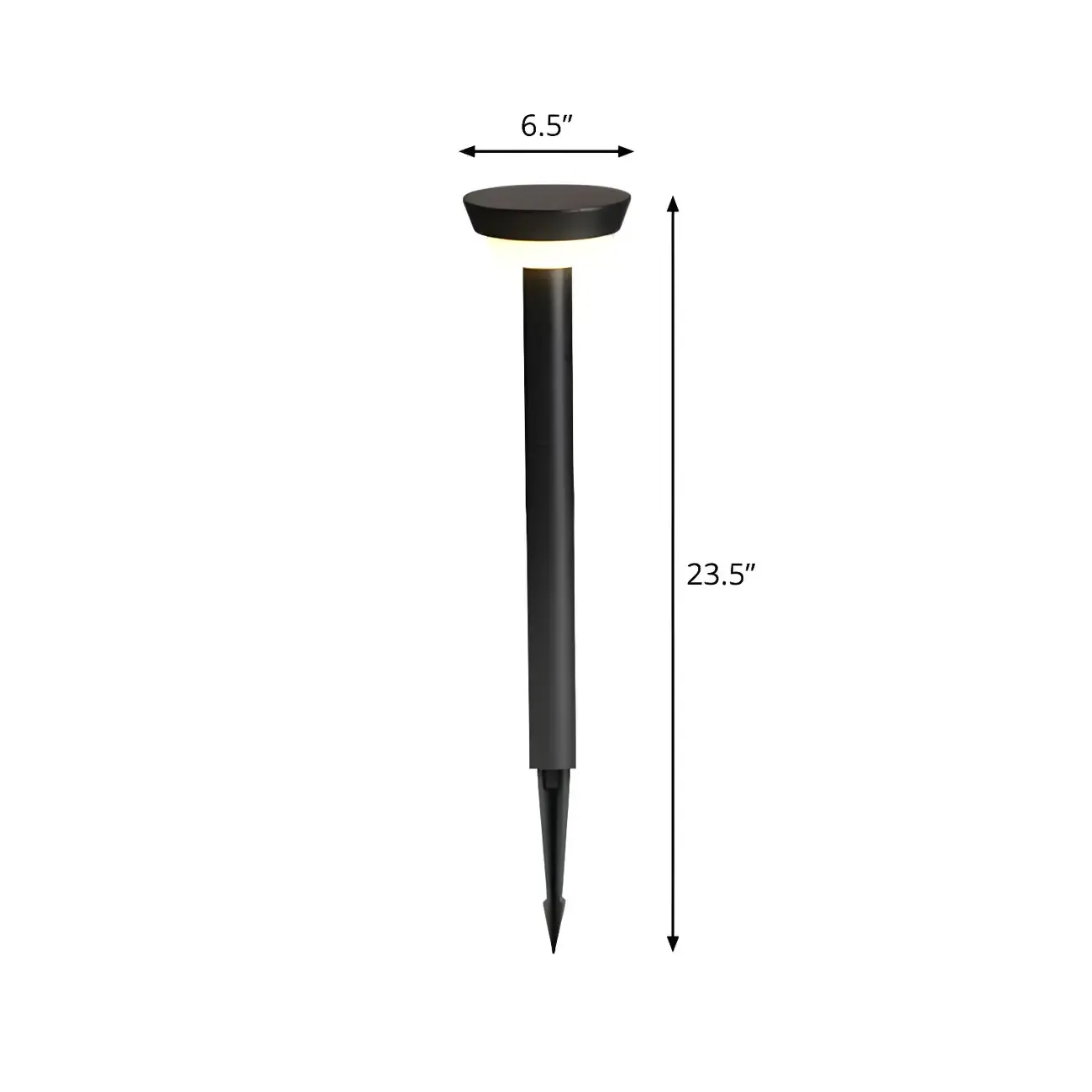 Modern Round Stake Solar Metal Landscape Lighting Image - 7