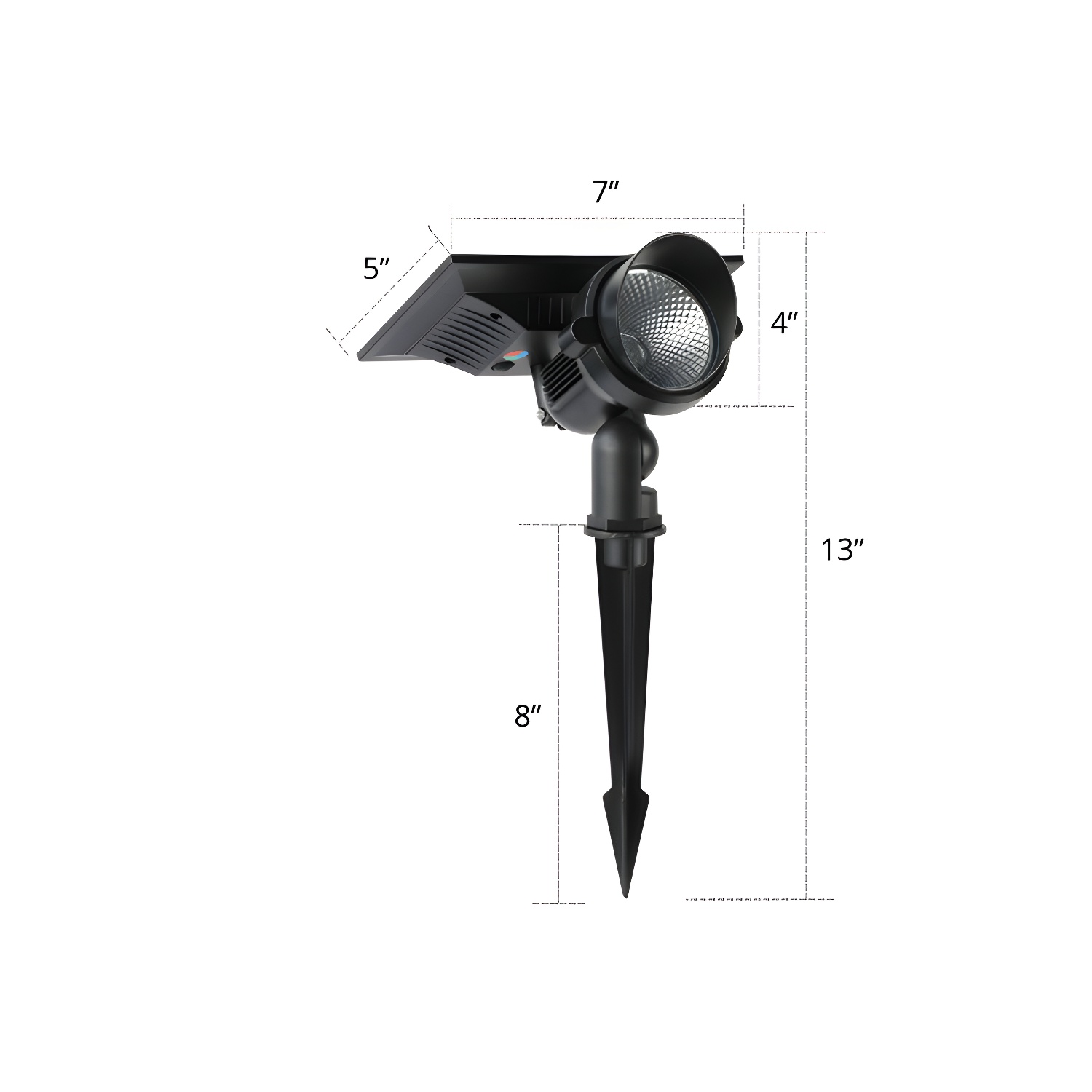 Modern Solar Black Adjustable Spike Landscape Lighting | homeyfad