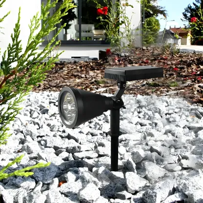 Modern Solar Sleek Cone Landscape Lighting Image - 1