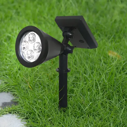 Modern Solar Sleek Cone Landscape Lighting Image - 3