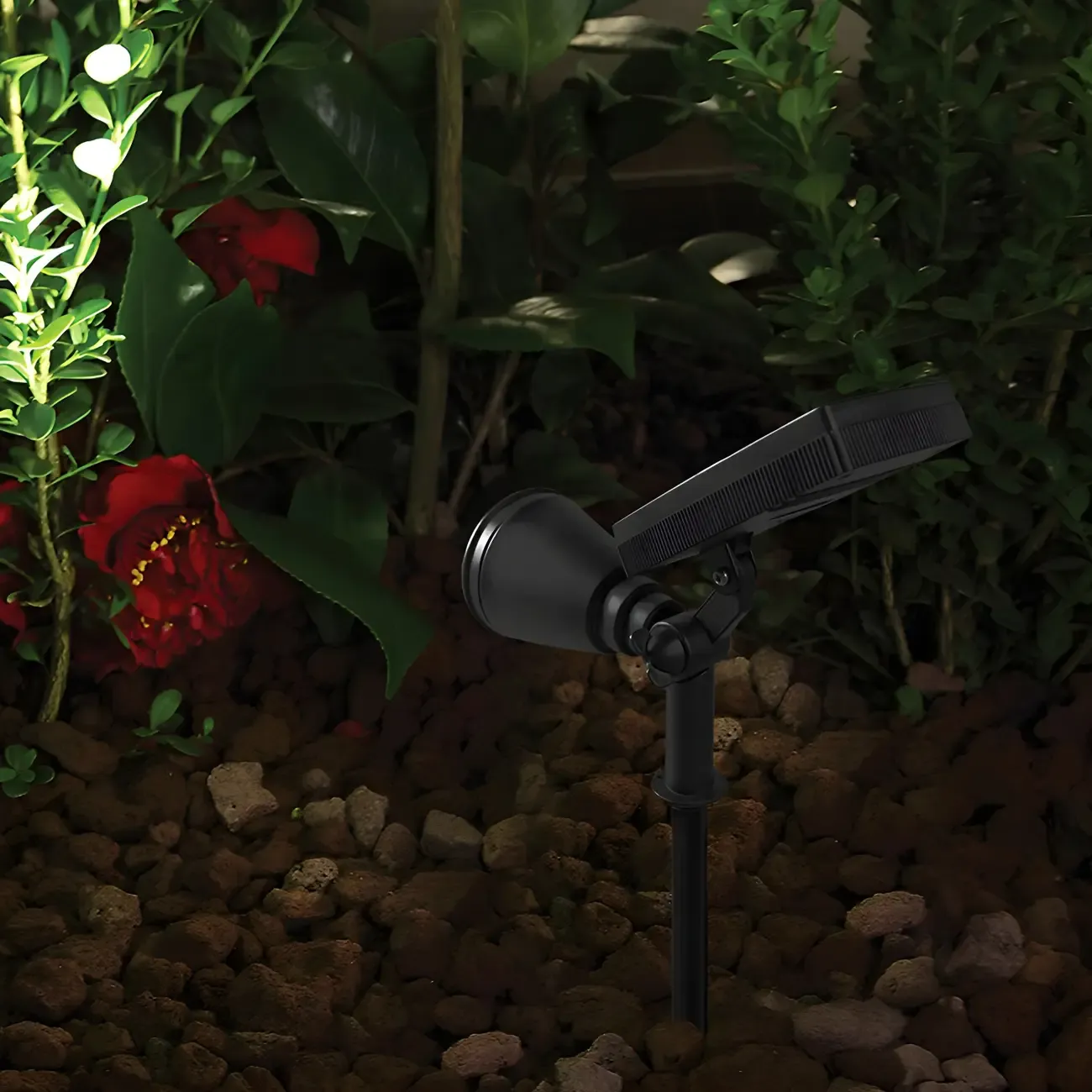 Modern Solar Sleek Cone Landscape Lighting Image - 4