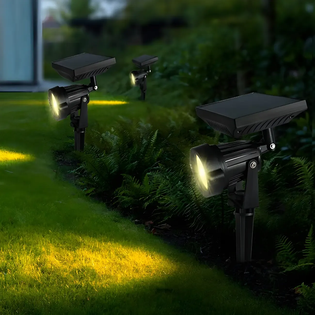 Modern Black Solar Spike Landscape Lighting Image - 1