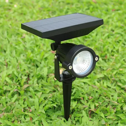 Modern Black Solar Spike Landscape Lighting Image - 2