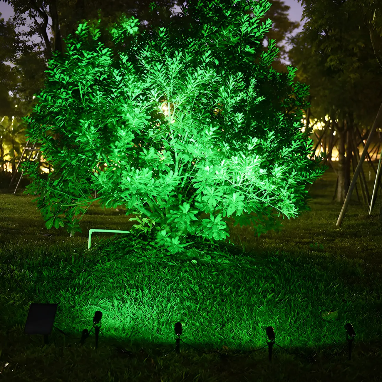 Modern Solar Spike Spotlight Landscape Lighting Image - 2 | homeyfad