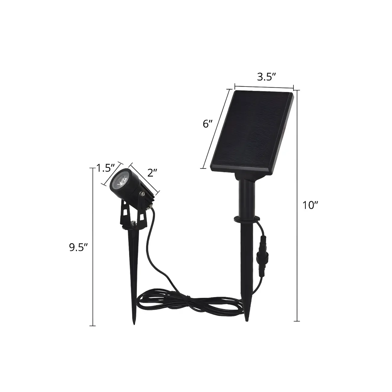 Modern Solar Spike Spotlight Landscape Lighting #size