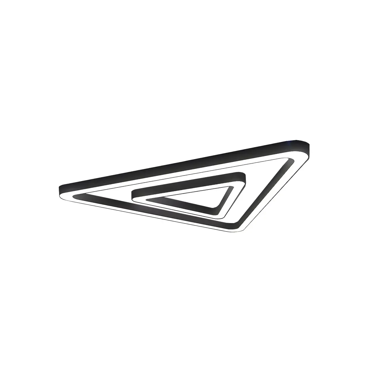 Modern White LED Unique Triangle Chandelier for Public Spaces Image - 4