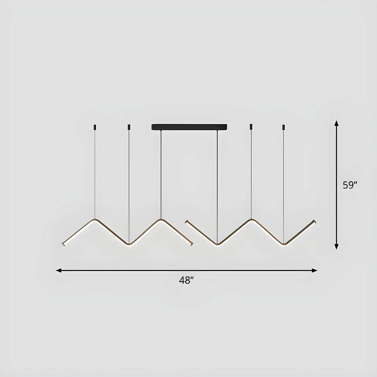 Modern Metal W-Shaped LED Island Pendant Light Image - 5 | homeyfad