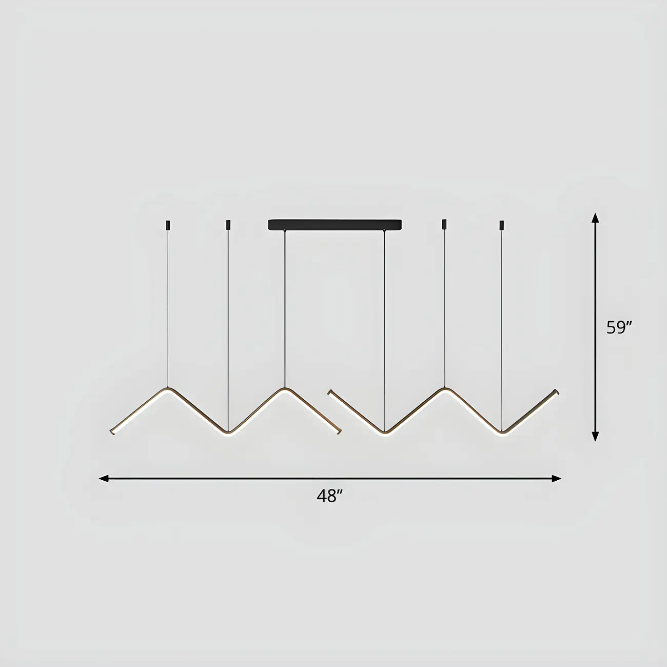 Modern Metal W-Shaped LED Island Pendant Light Image - 6 | homeyfad