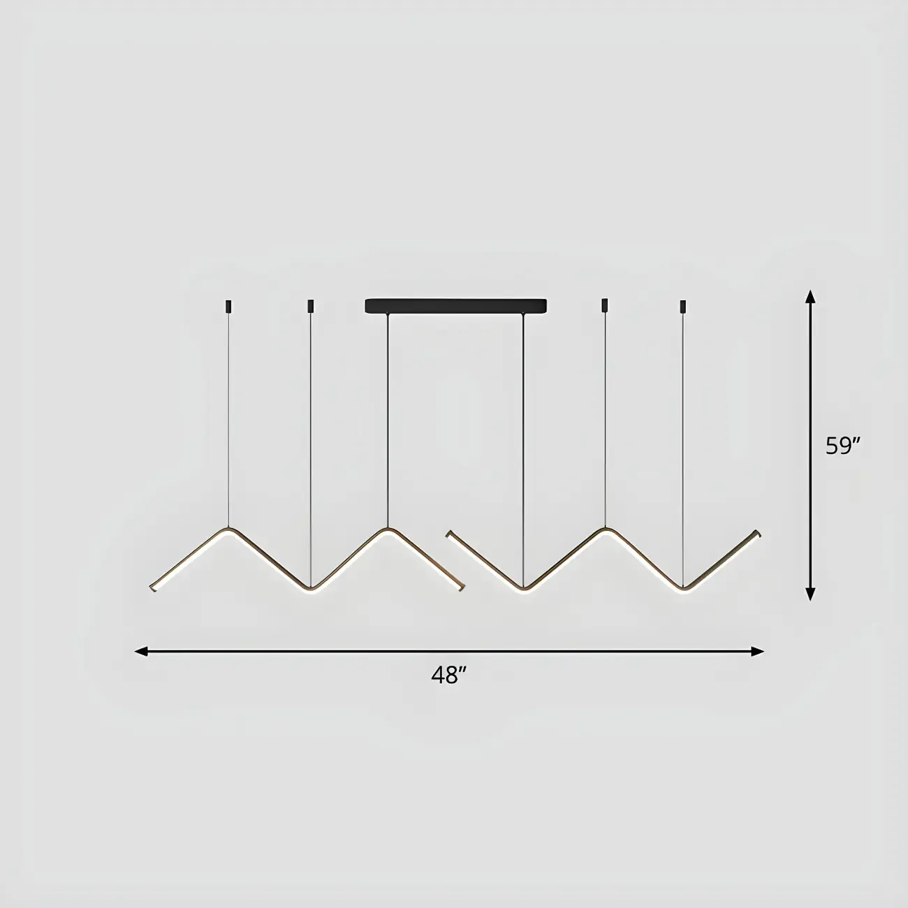 Modern Metal W-Shaped LED Island Pendant Light Image - 6