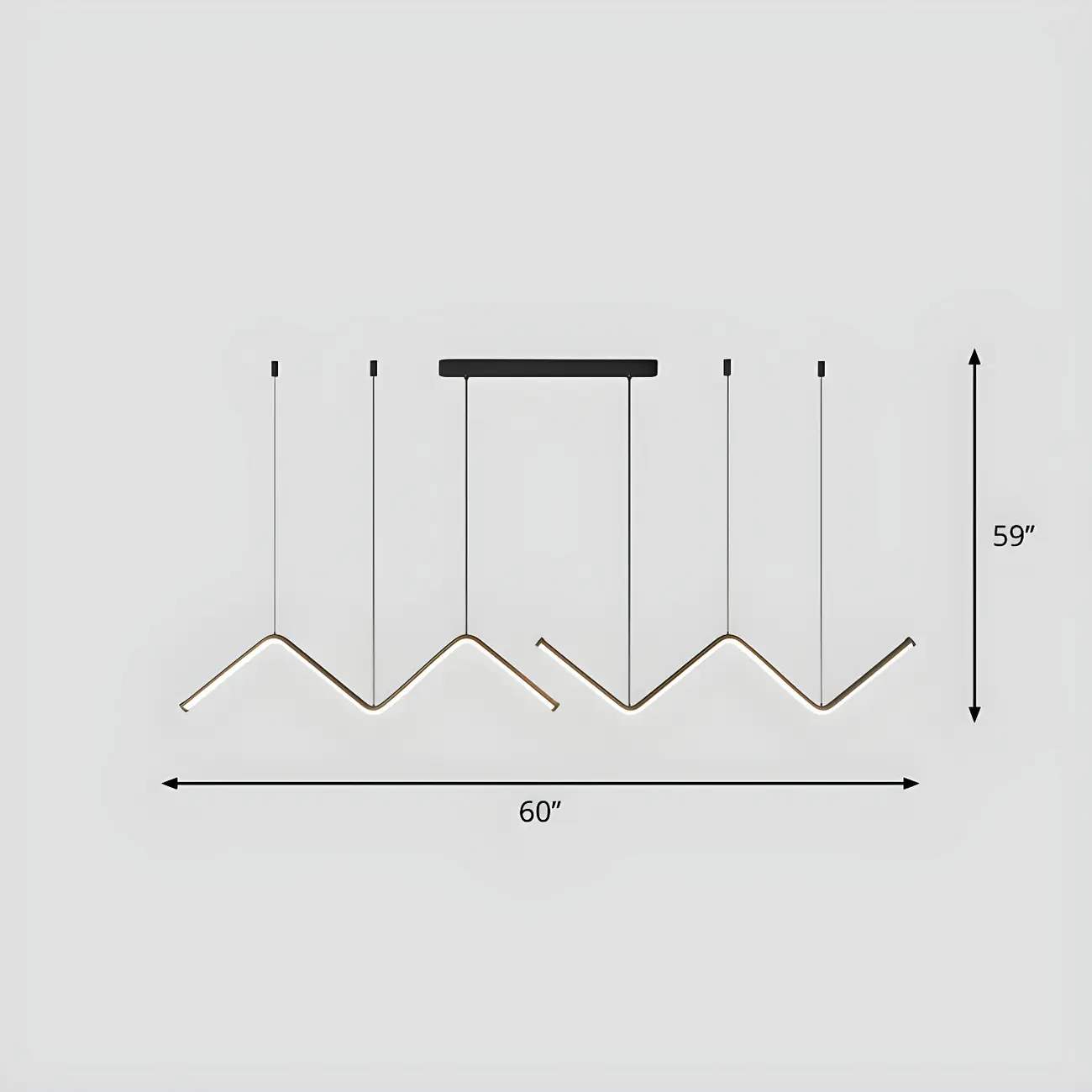 Modern Metal W-Shaped LED Island Pendant Light Image - 12 | homeyfad