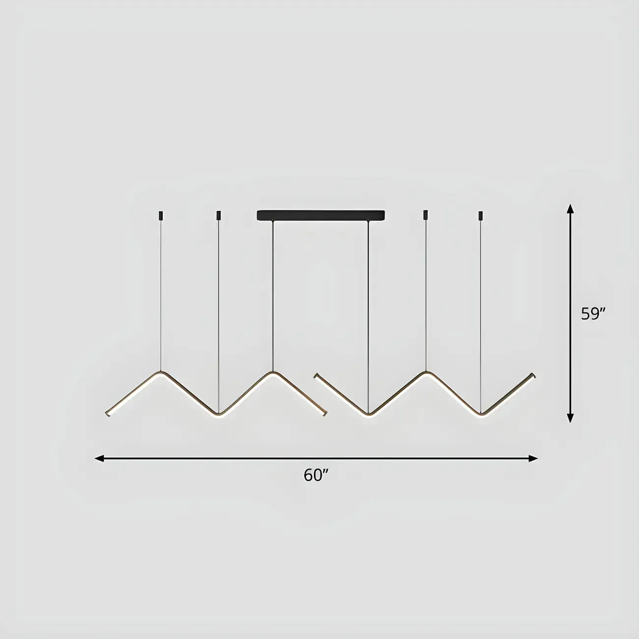 Modern Metal W-Shaped LED Island Pendant Light Image - 12