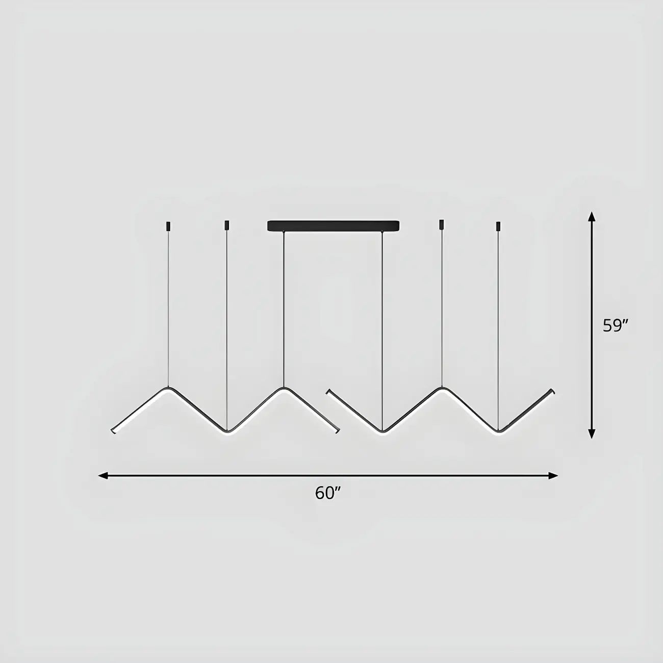 Modern Metal W-Shaped LED Island Pendant Light Image - 15 | homeyfad