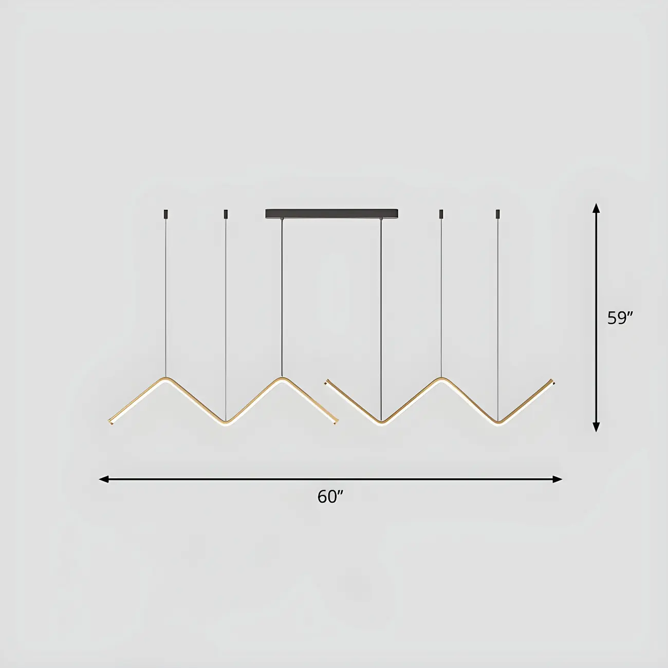 Modern Metal W-Shaped LED Island Pendant Light Image - 16 | homeyfad