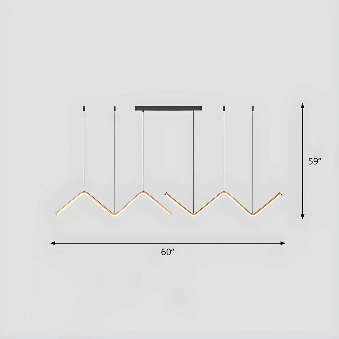 Modern Metal W-Shaped LED Island Pendant Light Image - 16