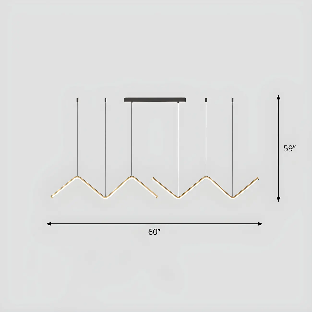 Modern Metal W-Shaped LED Island Pendant Light Image - 17 | homeyfad