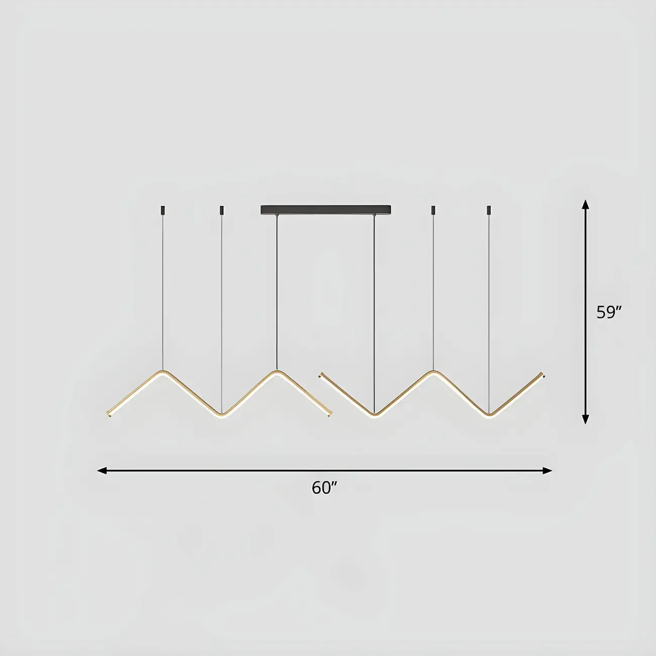 Modern Metal W-Shaped LED Island Pendant Light Image - 17