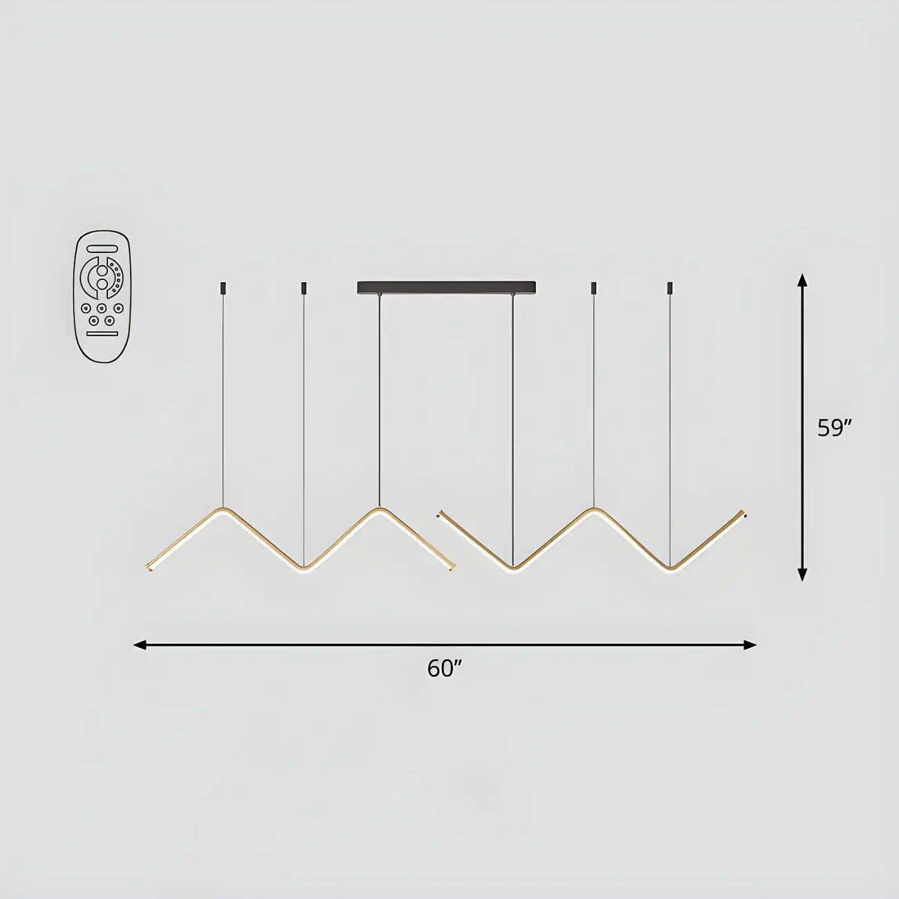 Modern Metal W-Shaped LED Island Pendant Light Image - 20 | homeyfad