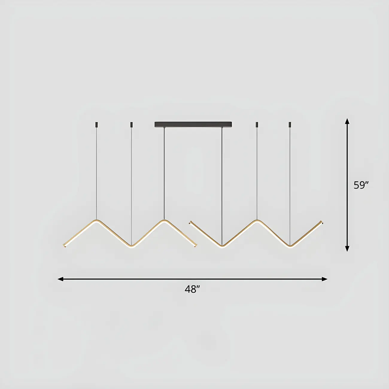 Modern Metal W-Shaped LED Island Pendant Light Image - 21 | homeyfad