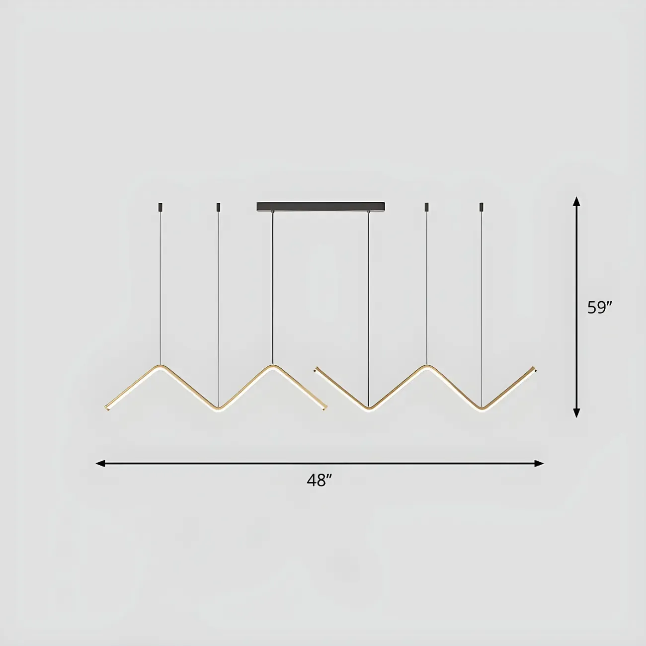 Modern Metal W-Shaped LED Island Pendant Light Image - 21