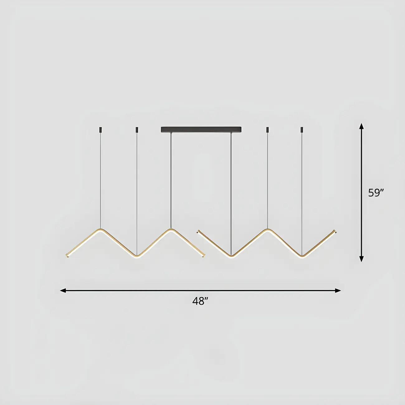 Modern Metal W-Shaped LED Island Pendant Light Image - 24 | homeyfad