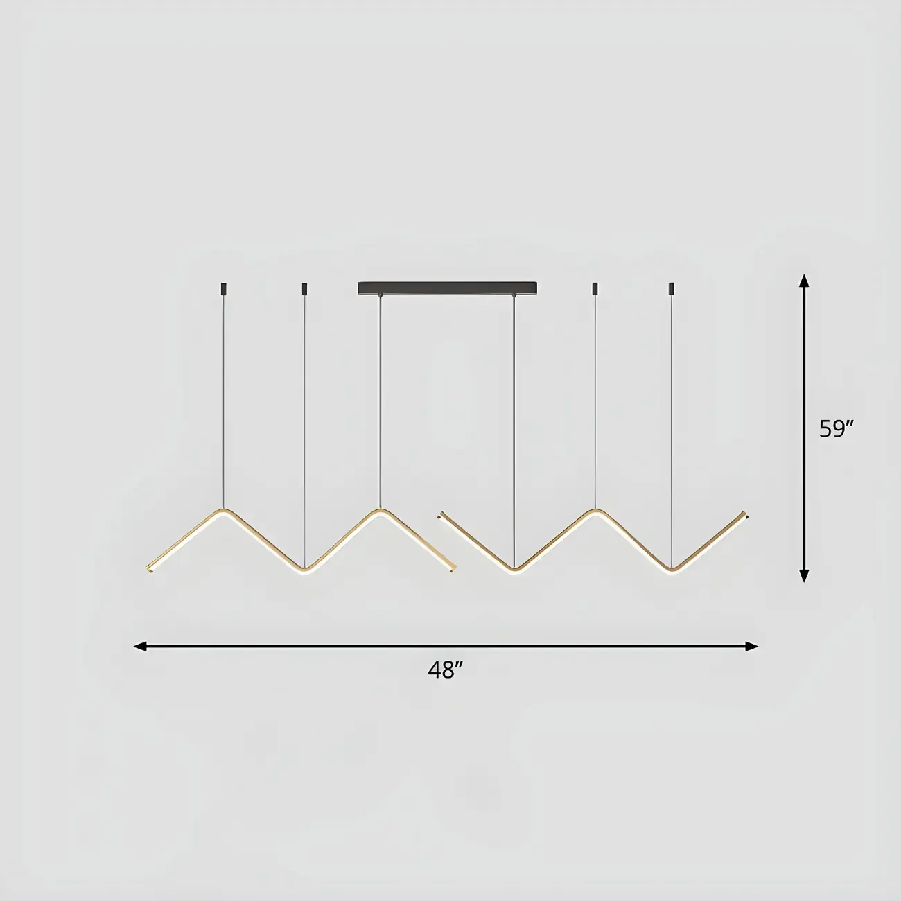 Modern Metal W-Shaped LED Island Pendant Light Image - 24