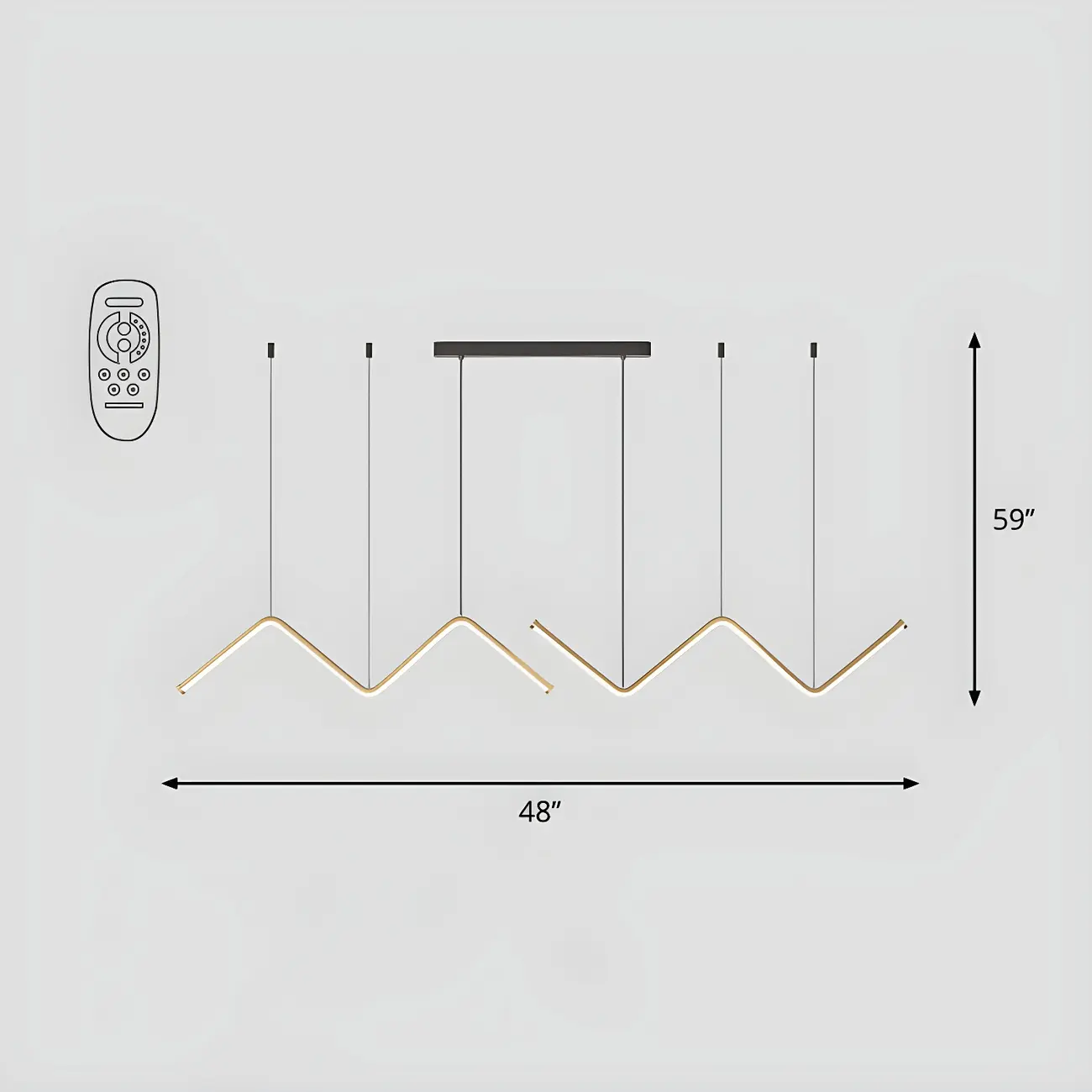 Modern Metal W-Shaped LED Island Pendant Light Image - 25 | homeyfad