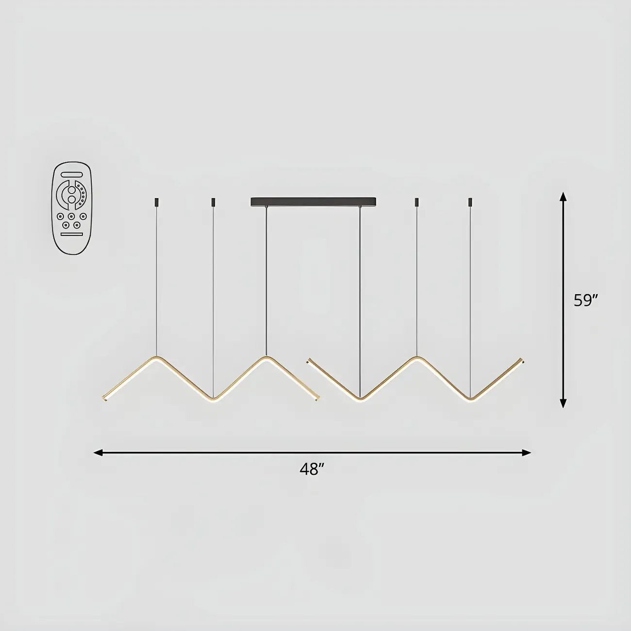 Modern Metal W-Shaped LED Island Pendant Light Image - 25