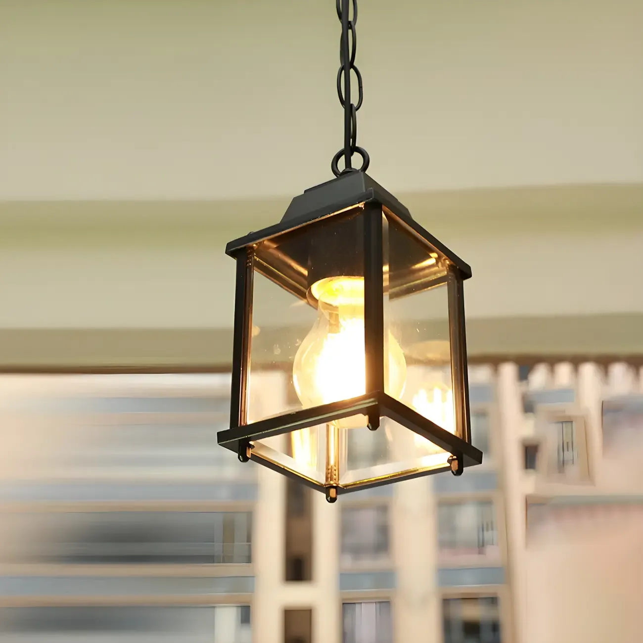 Traditional Vintage Black Cage Outdoor Pendant Lights | HomeyFad