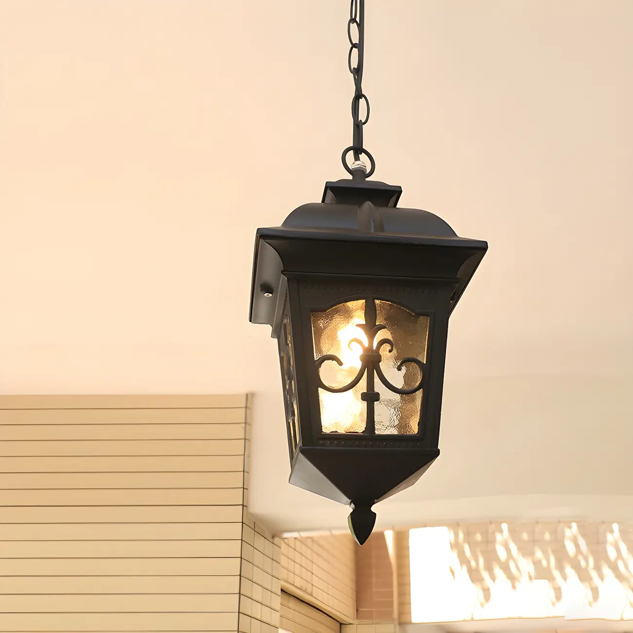 Traditional Vintage Black Cage Outdoor Pendant Lights | homeyfad