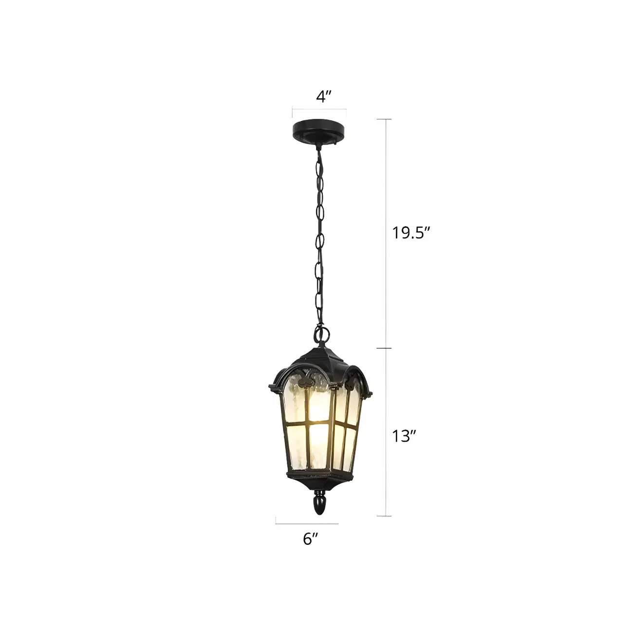 Black Modern Vintage Lantern LED Pendant Lights for Outdoor  Image - 4 | homeyfad