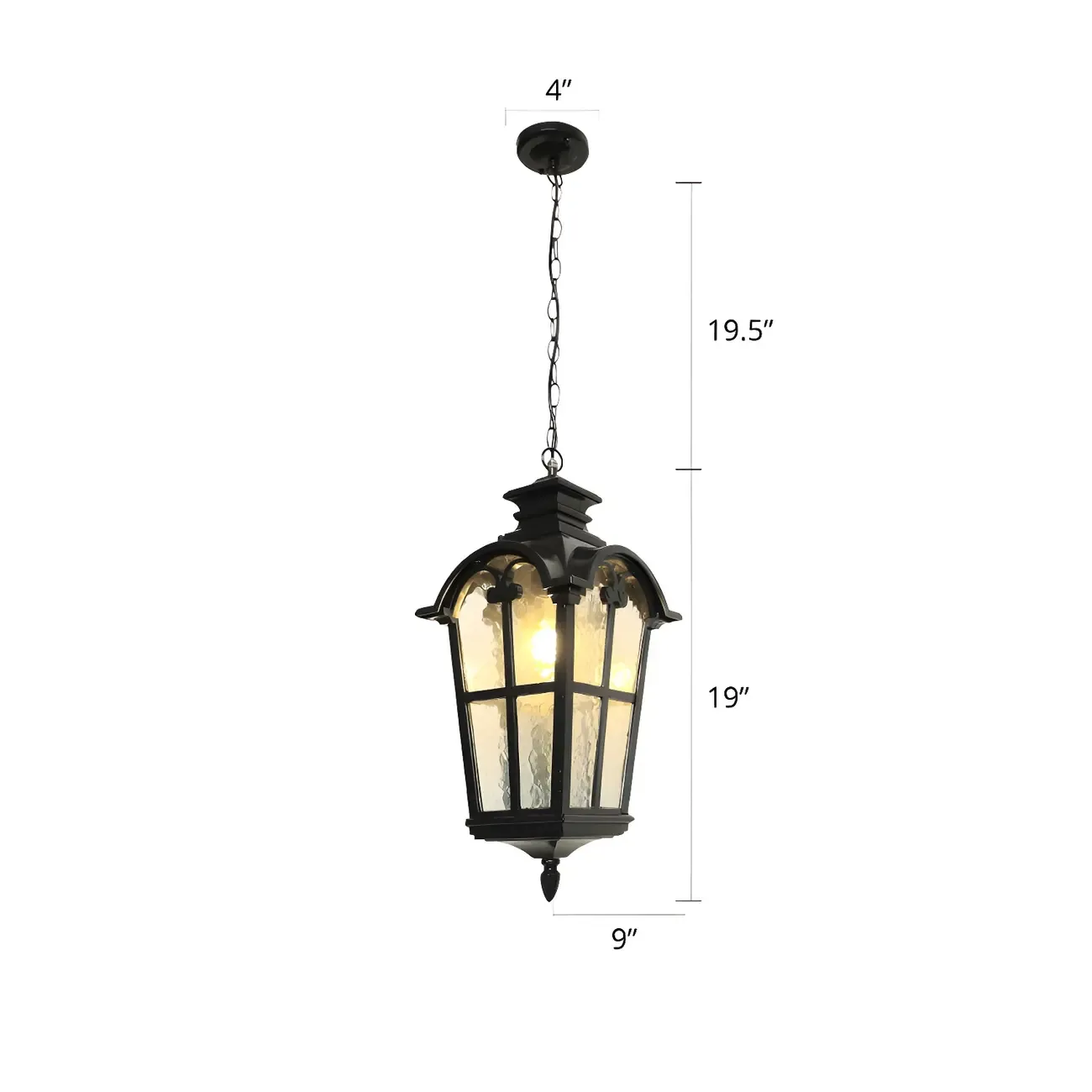 Black Modern Vintage Lantern LED Pendant Lights for Outdoor  Image - 6