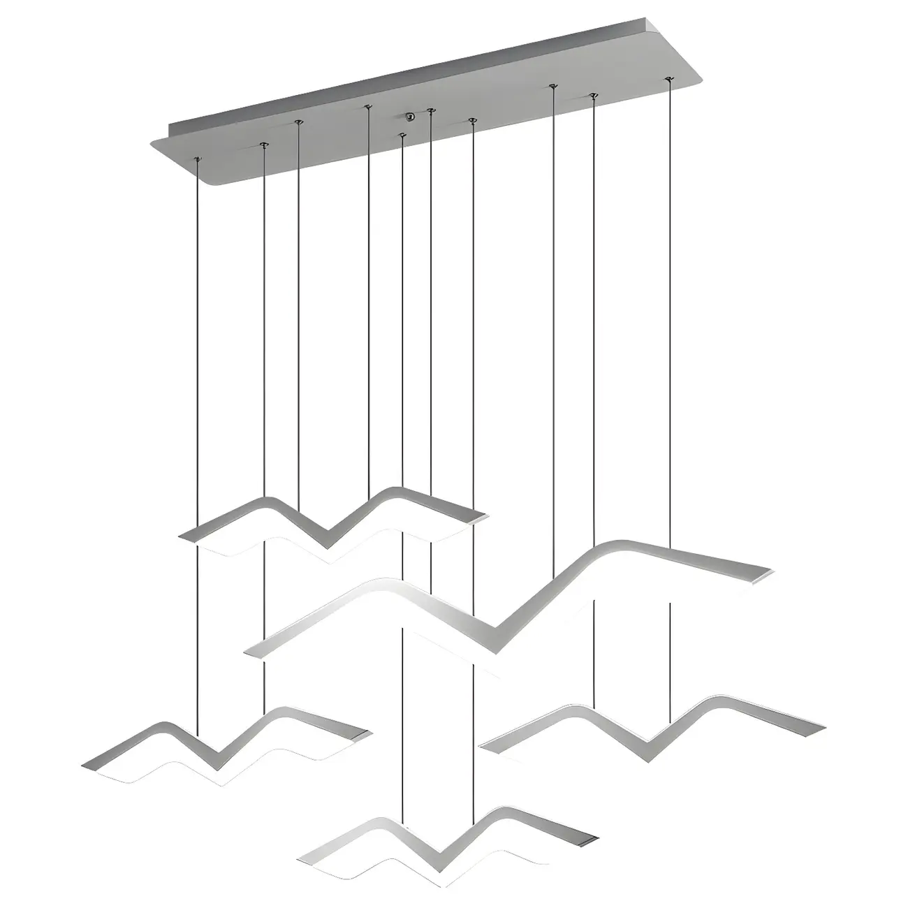 Art Deco Linear Kitchen Pendant Light in Dimmable & Remote Image - 6 | homeyfad