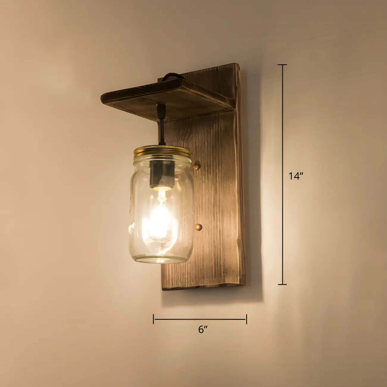 Rustic Wood Wall Sconce Lantern Country Corridor Light Image - 19 | homeyfad